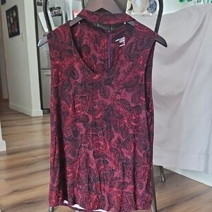 Ruff Hewn Red and Black Paisley Blouse
